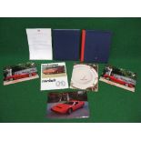 Rare 2005 1st Edition Bugatti Veyron brochure with its protective sleeve and accompanying Bugatti