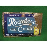 Small enamel sign for Rowntree's Elect Cocoa, The Half Teaspoon Cocoa.