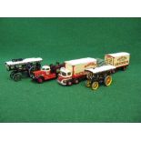 Five Corgi 1:50 scale diecast models of Showman's vehicles, sign written for Harris,