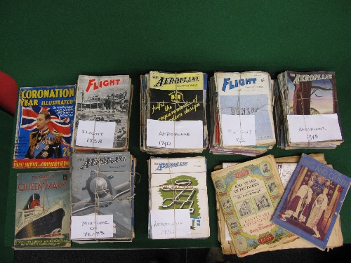 Aeroplane and Flight weekly magazines (various years - may not be complete week by week or some