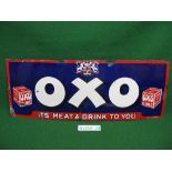 Heavy enamel advertising sign for Oxo, It's Meat & Drink To You,