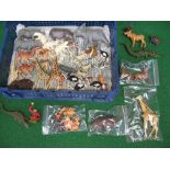 Quantity of plastic Britains zoo animals including moose, stags, orangutan, llamas,