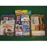 Three boxes of approx twenty nine mostly boxed 1990's Corgi die cast lorries,