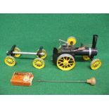 Mamod steam tractor with solid fuel burner,