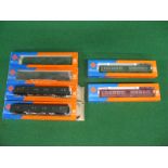 Roco (Austria) HO scale items to comprise: four boxed DB bogie parcels/luggage vans (two are