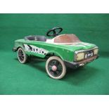 1960's/1970's Japanese steel and plastic pedal car in green livery with Big Jumbo decals - 39" long