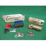 Triang Minic clockwork tinplate delivery van (for assembly) and a Brimtoy Pockettoy long wheelbase