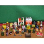 Quantity of various tins etc to include: Dunlop, Romac and Goodyear, puncture kits, Pyrene refill,
