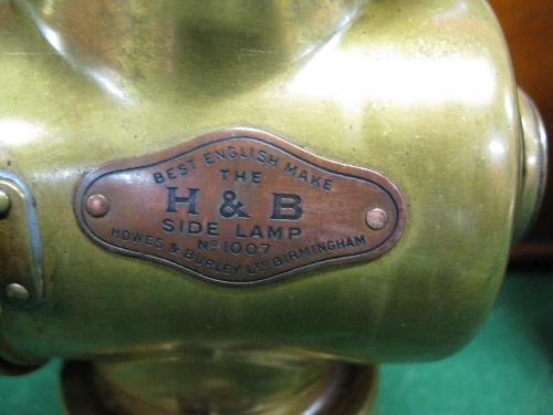 Two Howes & Burley Ltd, Birmingham side lamps No. - Image 3 of 5