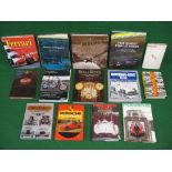 Fourteen books on motor racing,