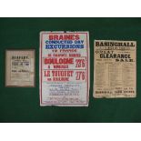 Two paper advertisements for Weekes & Paine and Basinghall Cash Stores,
