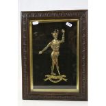 19th Century framed and glazed enamelled bronze plaque of "Tonkinson" a famous Georgian acrobat