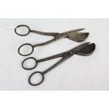 Two Antique Candle / Wick Snuffer Scissors