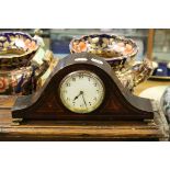 Small Wellington mantle clock with inlaid decoration