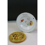 Mabel Lucie Attwell Child's Bowl by Shelley together with Russia Olympics 1980 Ceramic Plaque