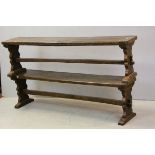 Pair of 19th century Elm and Oak Bench with Peg Ends, each 169cms long x 47cms high