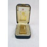 Boxed Dunhill Gold plated Lighter, complete with instruction booklet