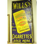 Wills's Gold Flake Cigarettes Enamel Advertising sign, measures approx 91.5 x 45.5cm