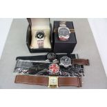 Collection of mens watches including Bench, Next, NY London etc