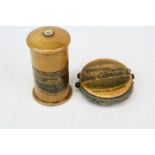 Mauchline ware needle case new Brighton battery & Gramby hotel Harrogate pin cushion