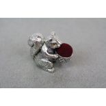 Silver Squirrel pin cushion