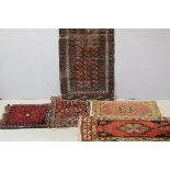 Shiraz saddle bag cover with flowers and binds, approx. 62 x 62 cms, together with a Pakistan