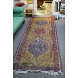 Red and Yellow Ground South American Rug, approx. 323cms x 119cms