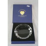 Boxed Crystal "The Arribas Collection" stand, approx 14cm diameter