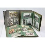 Three vintage Postcard Albums with a large number of vintage Postcards to include Pictorial,