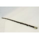 Antique blackthorn walking cane