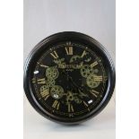 Champs Elysees quartz wall clock with skeleton movement