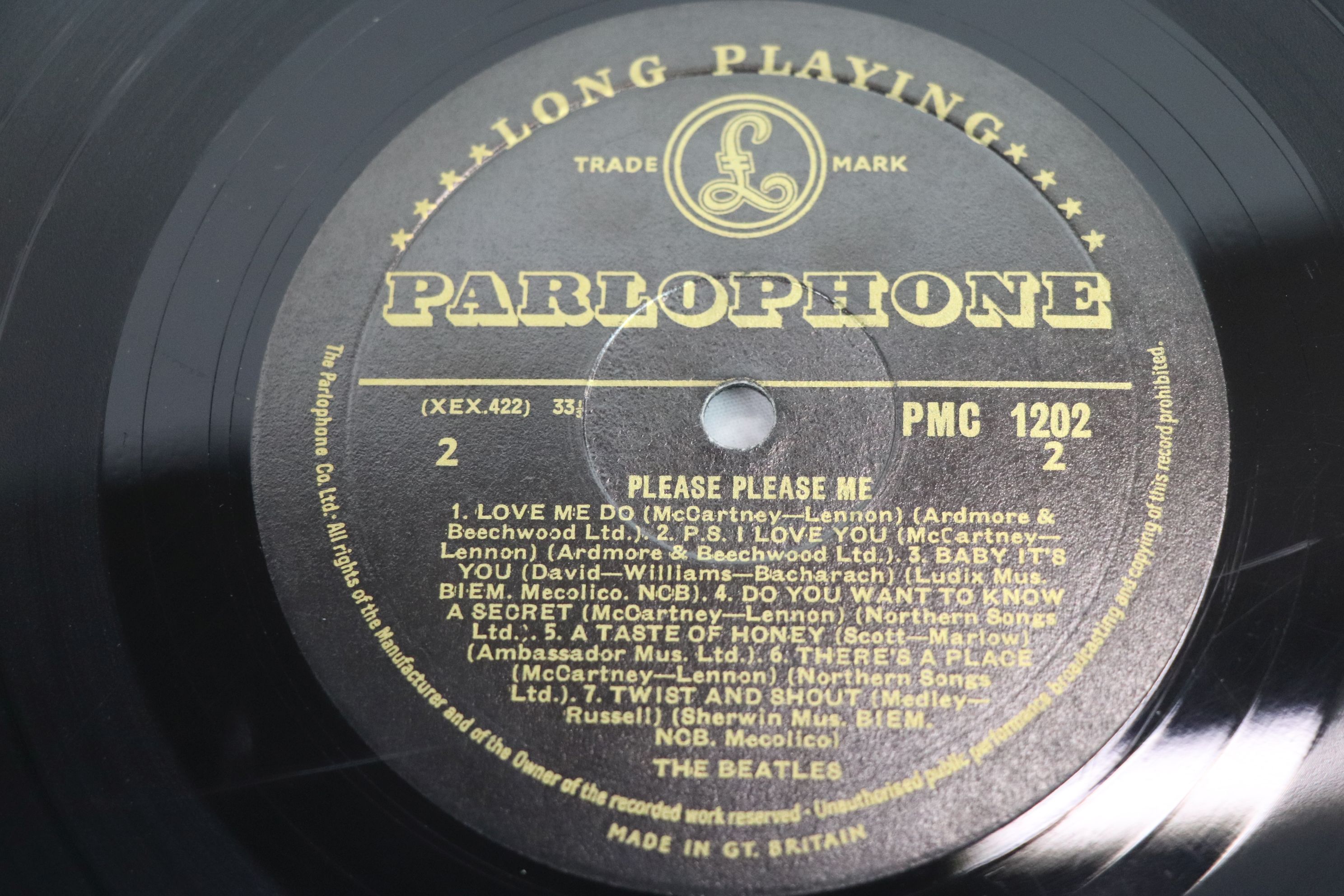 Vinyl - The Beatles Please Please Me LP on Parlophone PMC1202 gold and black label, Dick James Music - Image 8 of 10