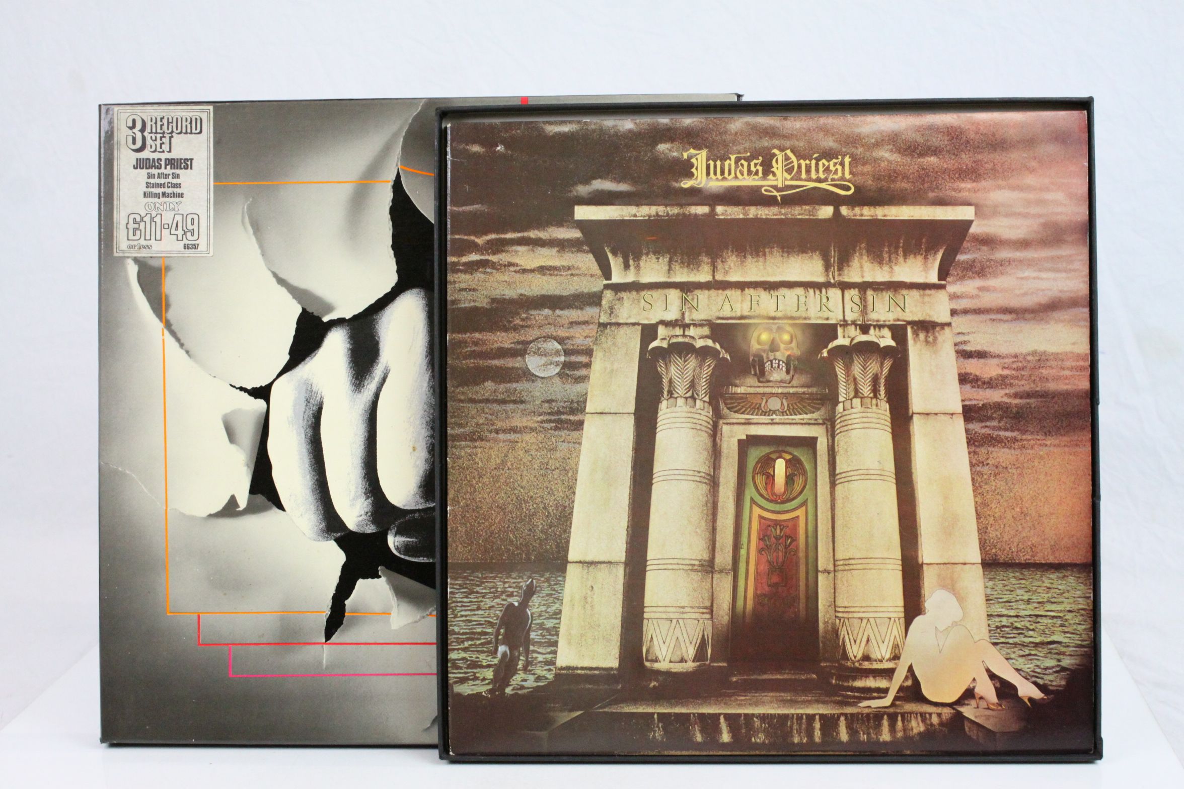 Vinyl - Judas Priest 3 LP Box Set on CBS 66357 featuring Sin After Sin, Stained Glass and Killing - Image 2 of 8
