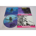 Vinyl - Collection of 4 x Nirvana vinyl records to include Nevermind (GEF 24425), Come As You Are (