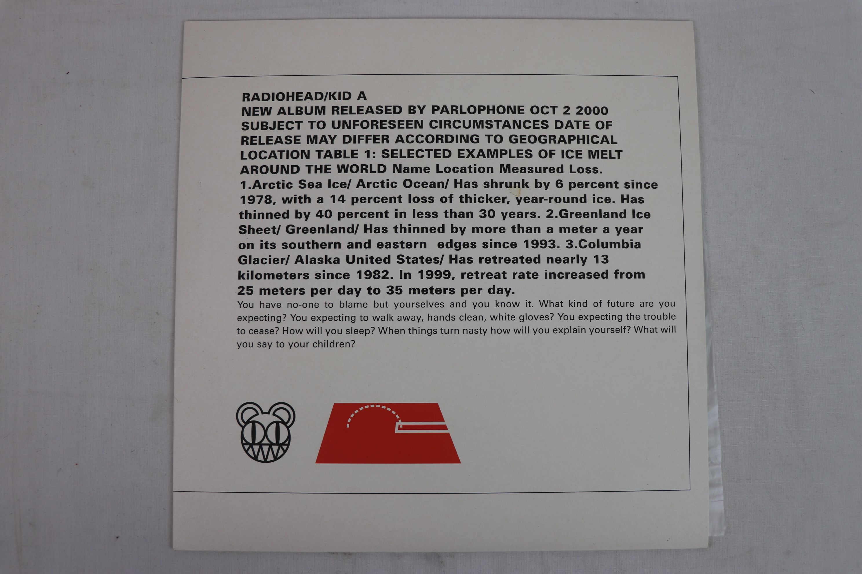 Vinyl - Radiohead Idioteque test pressing on Parlophone 12KIDA6 vg++