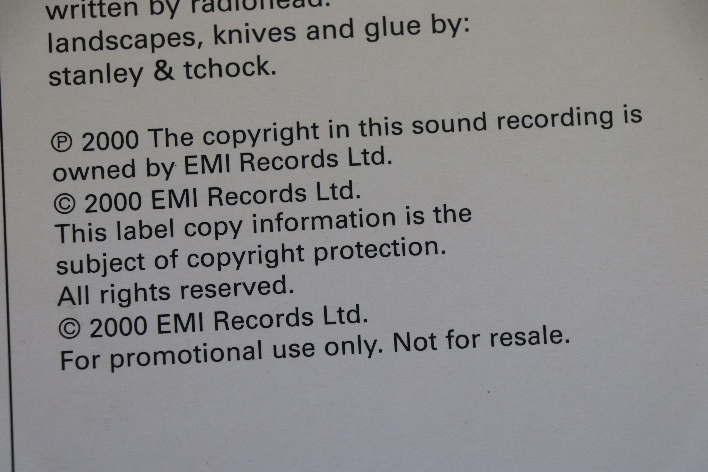 Vinyl - Radiohead Idioteque test pressing on Parlophone 12KIDA6 vg++ - Image 5 of 5