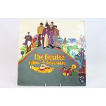 Vinyl - The Beatles Yellow Submarine LP PCS7070 stereo with red lines to back cover, vinyl vg+,