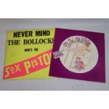 Vinyl - Two vinyl LP's by The Sex Pistols to include Never Mind The Bollocks (Virgin V2086)