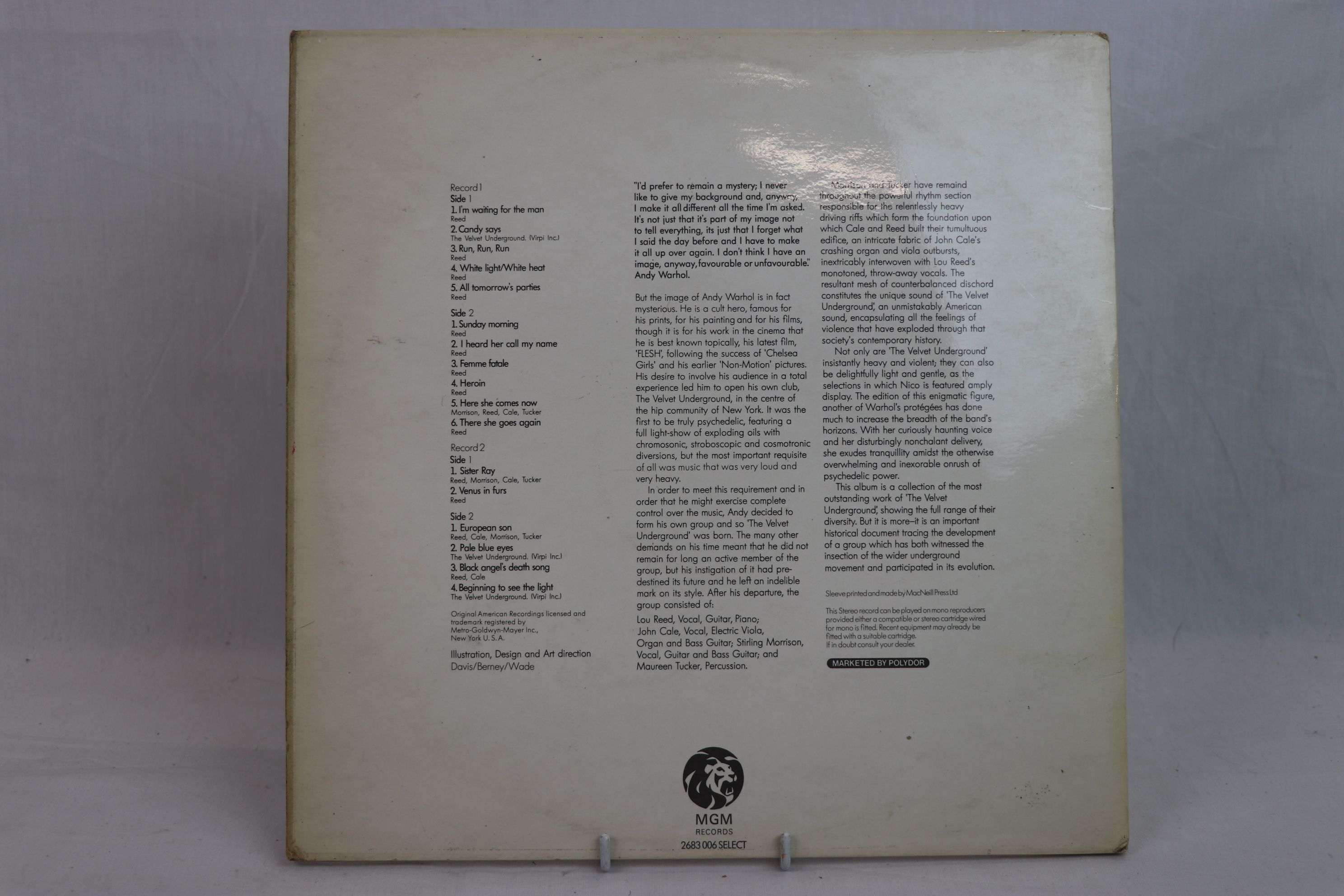 Vinyl - Andy Warhol's Velvet Underground Featuring Nico Double LP 1st press release on MGM Select - Image 8 of 8