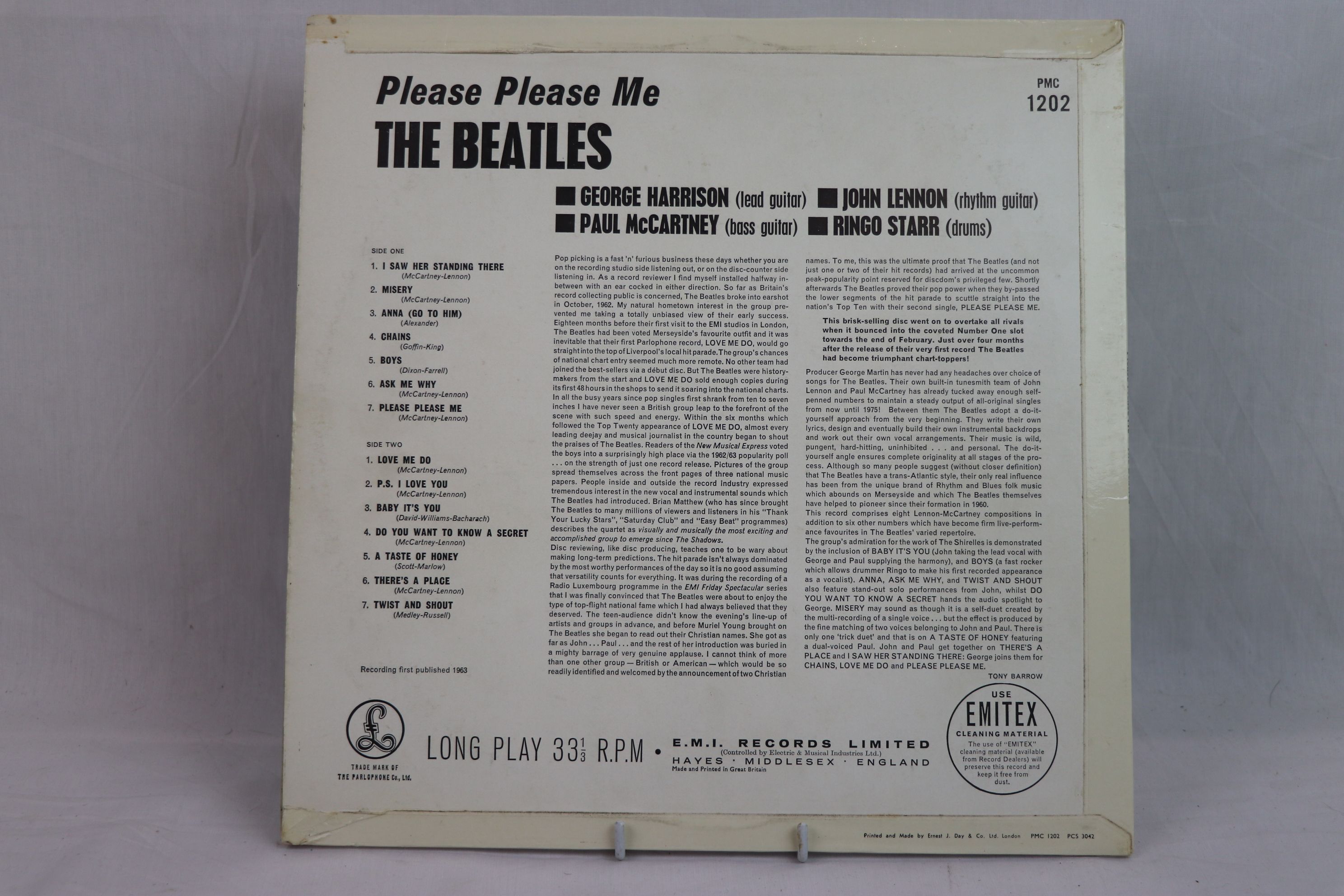 Vinyl - The Beatles Please Please Me LP on Parlophone PMC1202 gold and black label, Dick James Music - Image 9 of 10