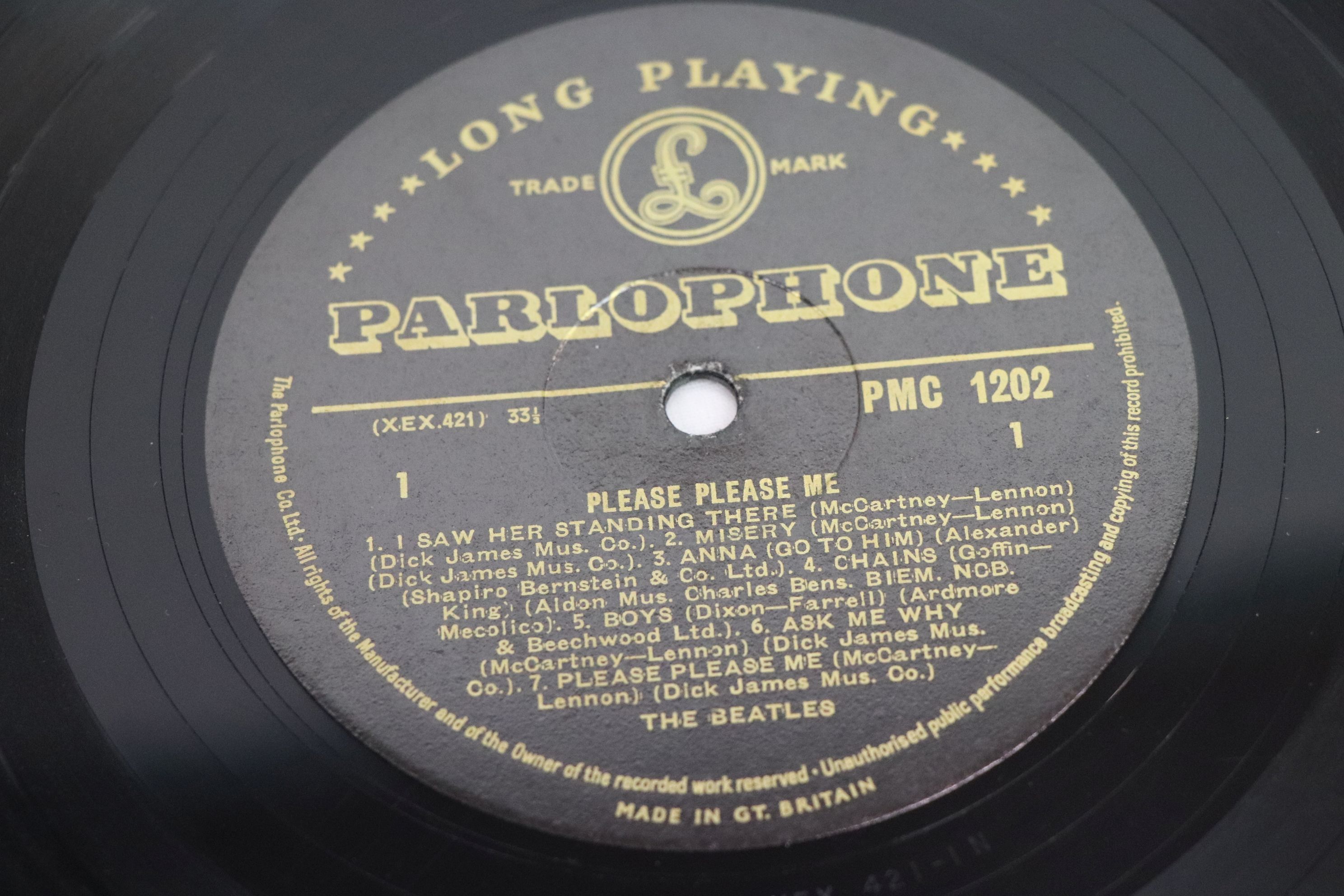 Vinyl - The Beatles Please Please Me LP on Parlophone PMC1202 gold and black label, Dick James Music - Image 5 of 10