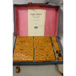 Cased Jaques & Son Mah Jong set with instructions, case approx 34.5 x 24 x 4.5cm