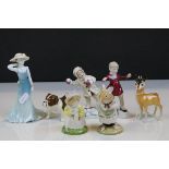 Small collection of mixed ceramic figurines etc to include; Beswick Bulldog, Fawn, Royal Doulton