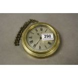 Brass cased 19th century wall hanging clock with fusee movement - Joseph Michael & Co Liverpool