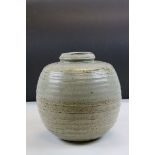 20th century bulbous shaped stoneware pottery vase