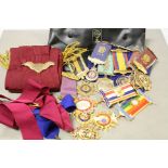 Collection of vintage RAOB badges, Sash etc to include Hallmarked Silver examples