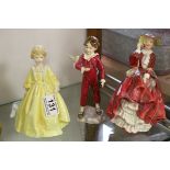 Three ceramic Figurines to include Royal Doulton "Top O' The Hill" HN1834, Royal Worcester "First