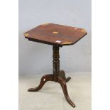 Edwardian Mahogany Tilt Top Table with Boxwood Inlay, 53cms long x 67cms high