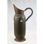 Large Copper & Brass jug shaped Coal scuttle, stands approx 74cm