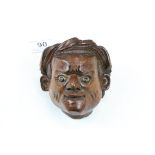 Chinese / Japanese Carved Wooden Head
